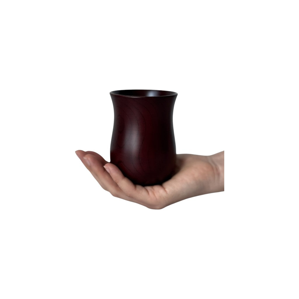 Ottchil Ash Wood Cup and Tray Set - 2 Cups & 1 Tray