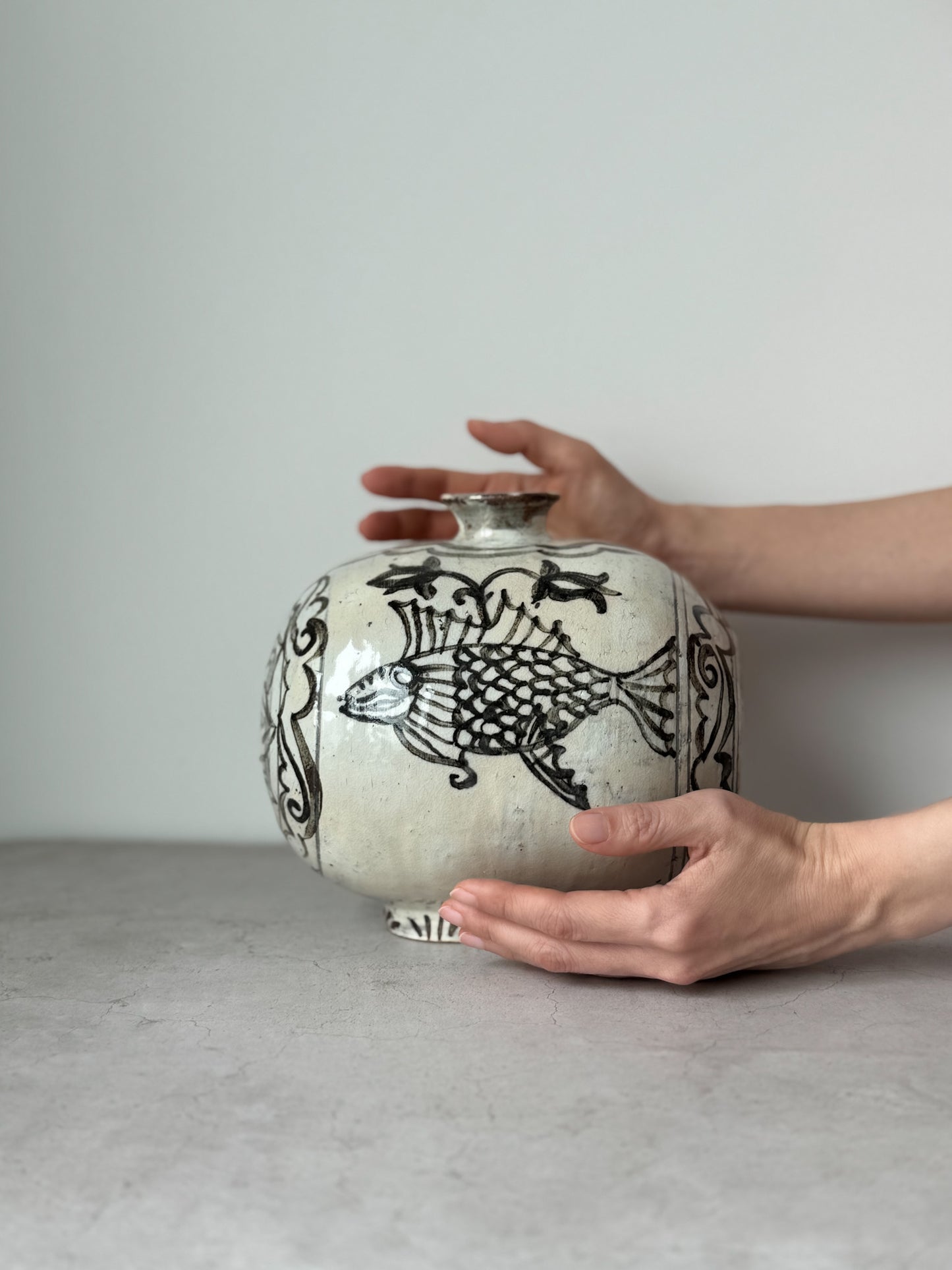 Joseon Buncheong Janggun Bottle - Fish