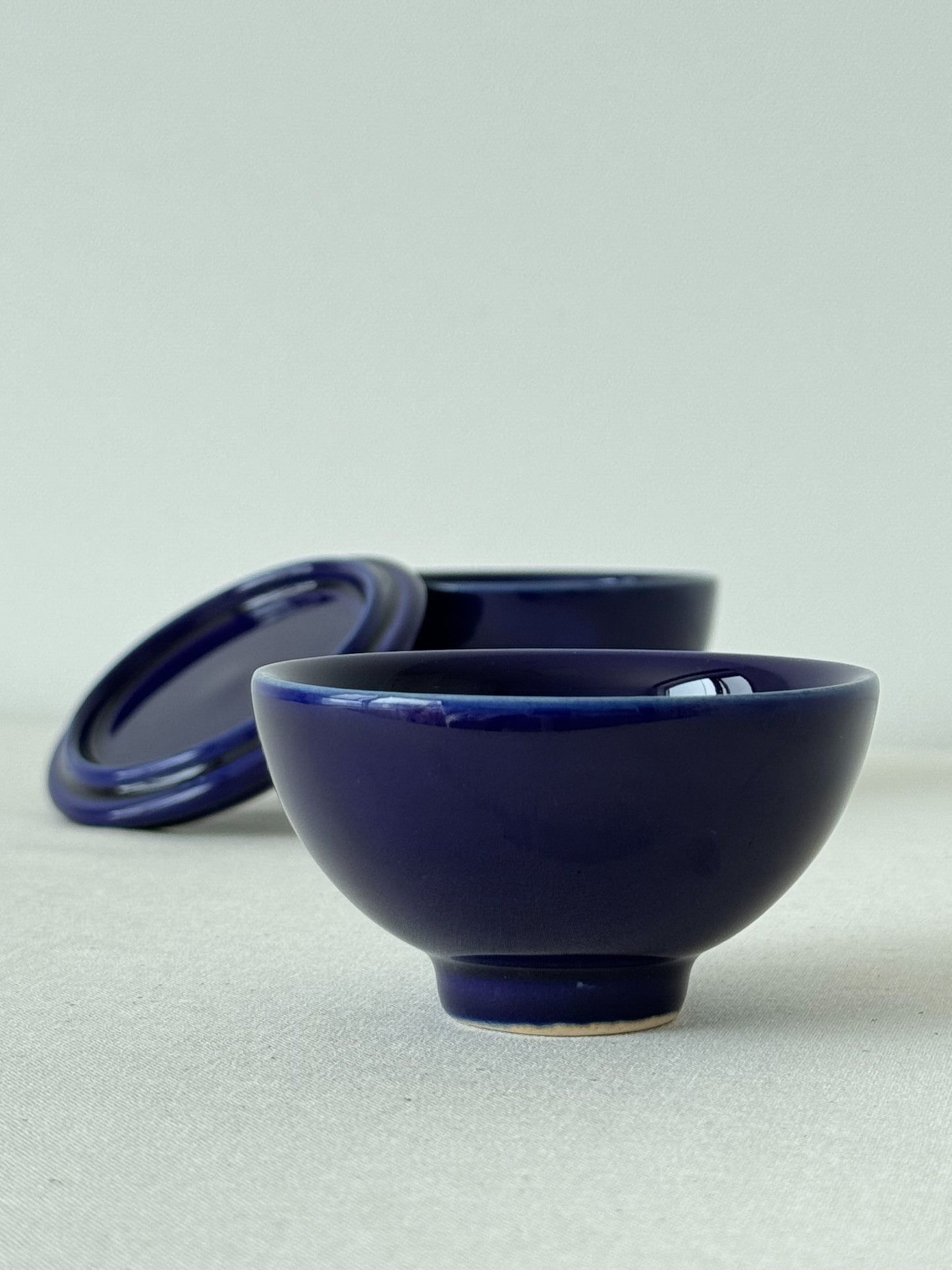 Moon Jar Teacup Set - Indigo Blue