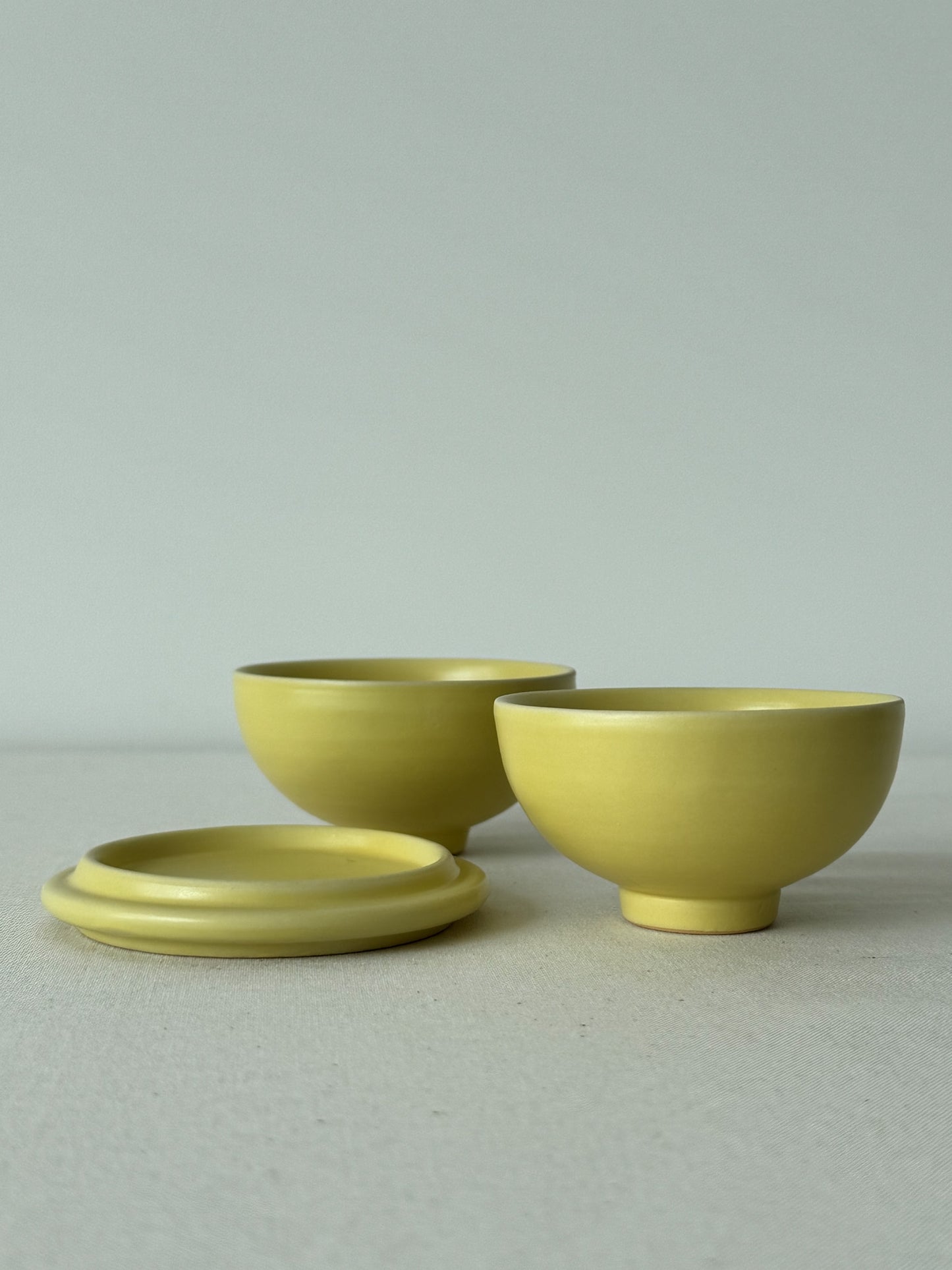 Moon Jar Teacup Set - Butter Yellow
