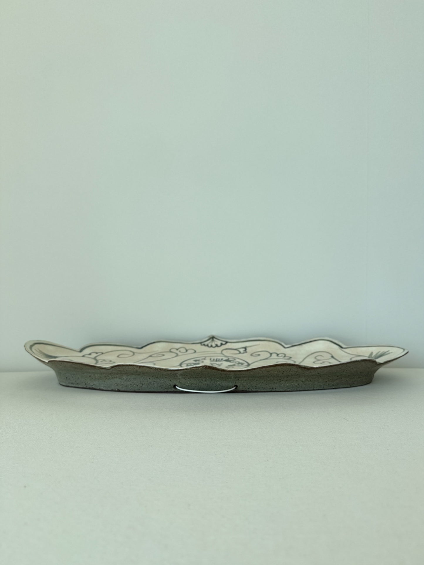 Petal Plate - Large Joseon Scroll Motif