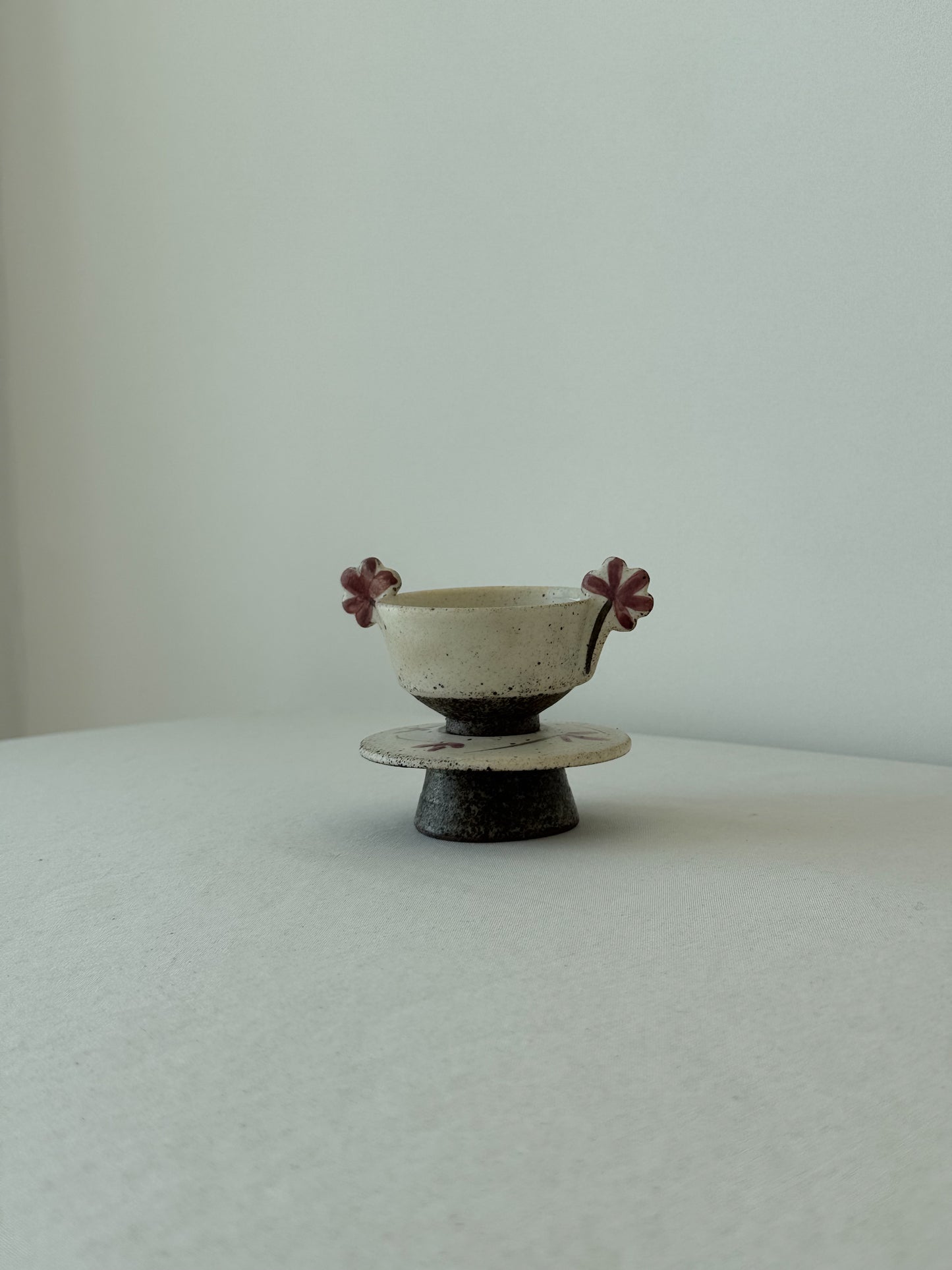Buncheong Yang-i Teacup Set - Flower I