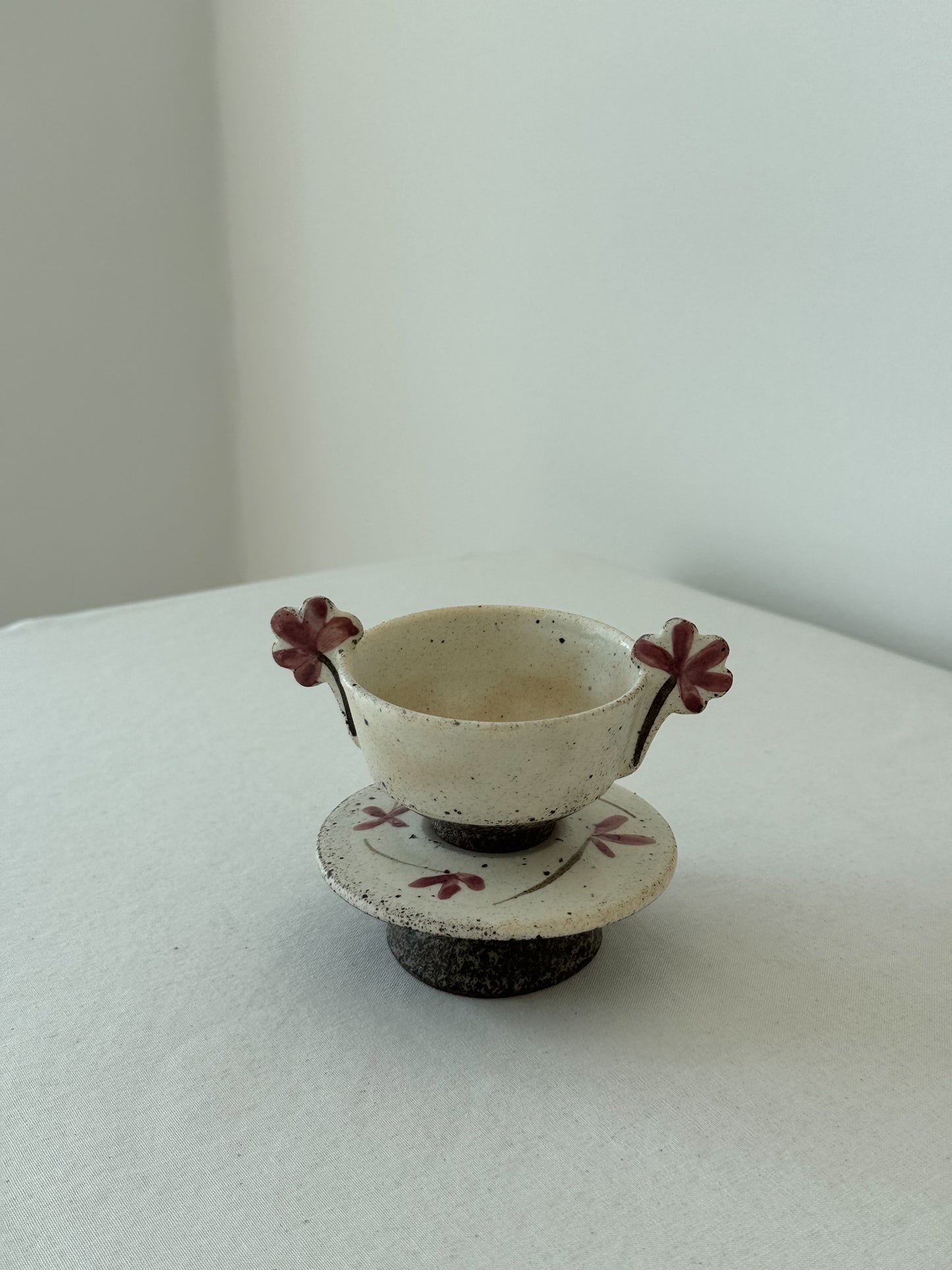 Buncheong Yang-i Teacup Set - Flower I