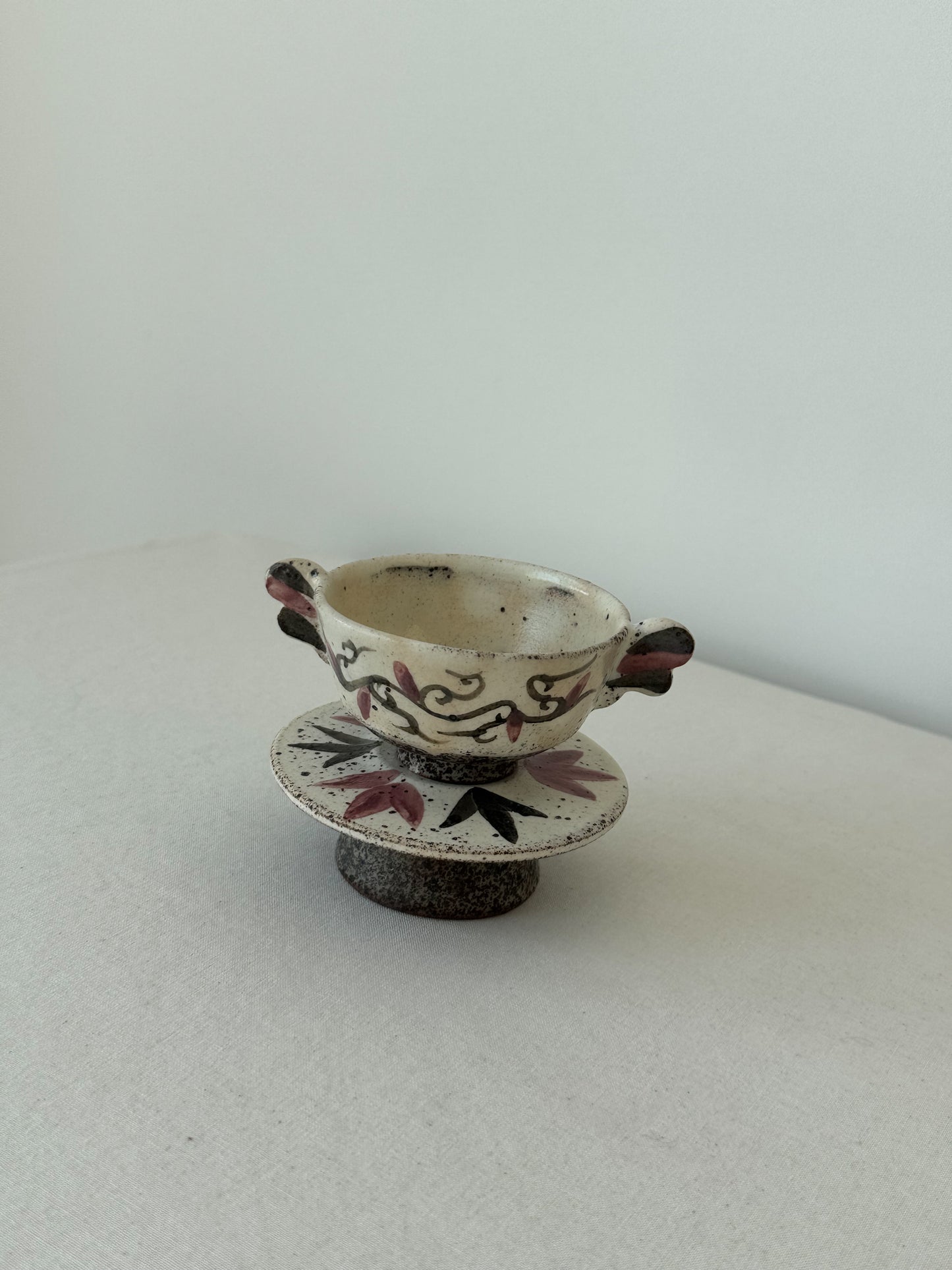 Buncheong Yang-i Teacup Set - Flower II