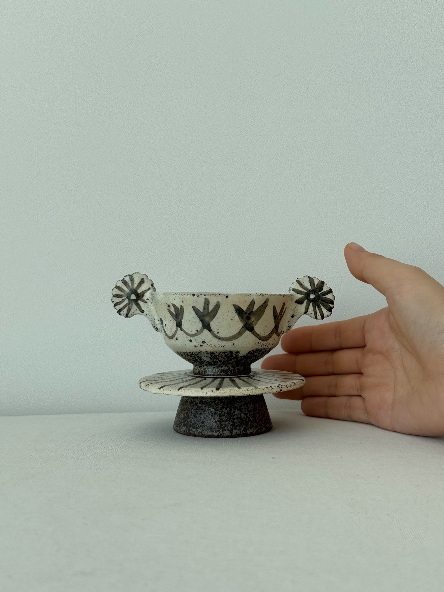 Buncheong Yang-i Teacup Set - Flower III