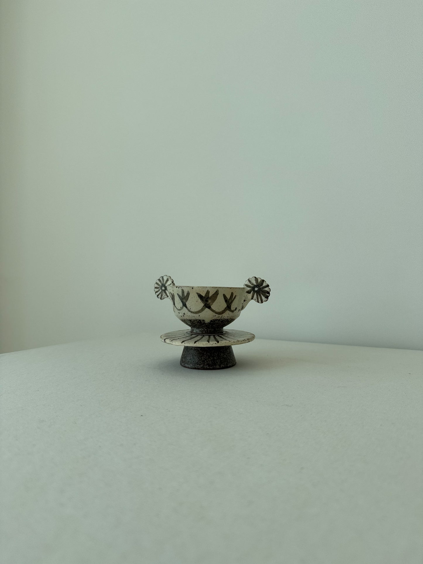 Buncheong Yang-i Teacup Set - Flower III