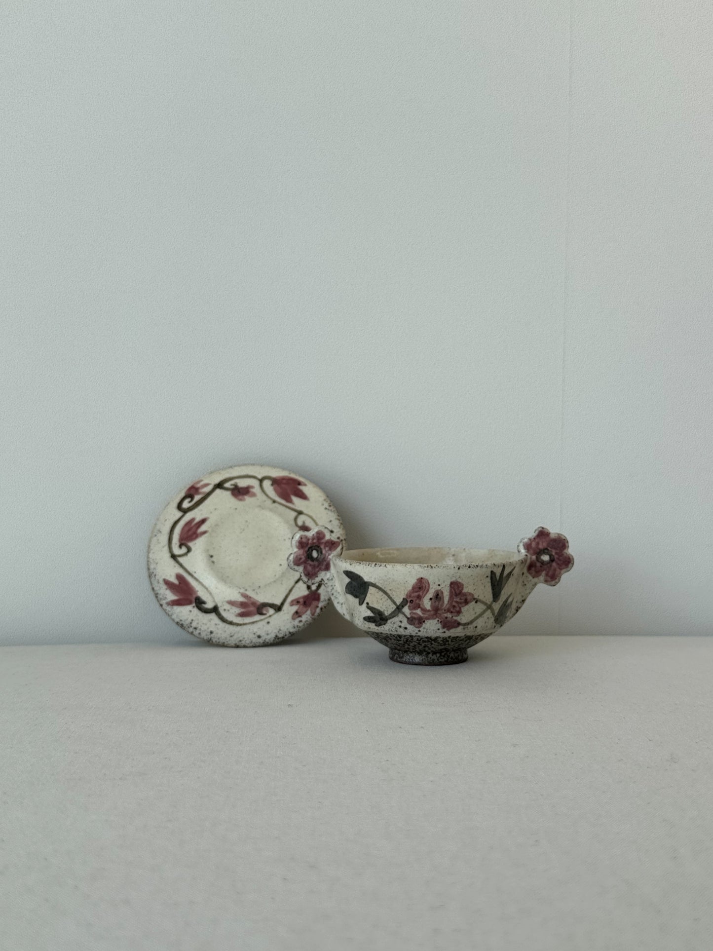 Buncheong Yang-i Teacup Set - Flower VI