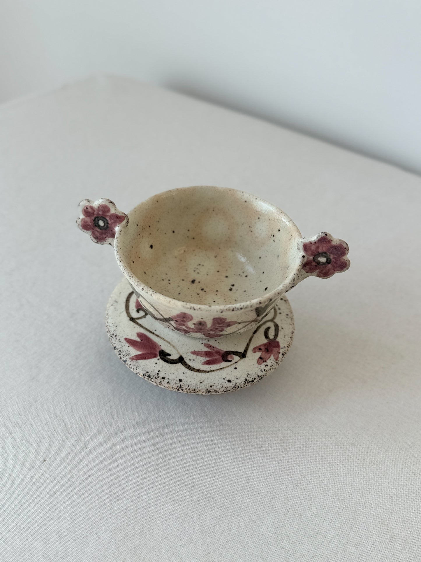 Buncheong Yang-i Teacup Set - Flower VI