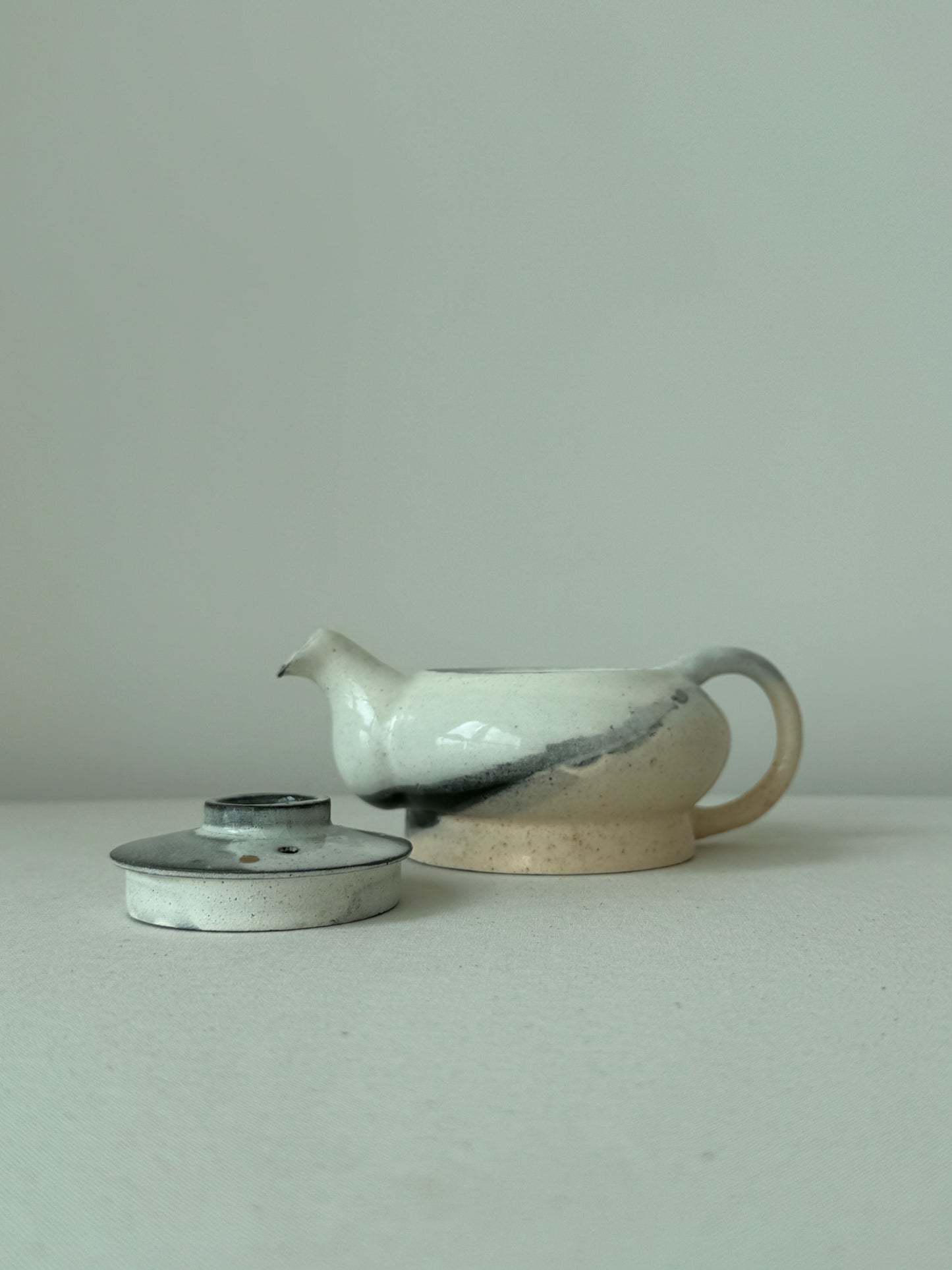 Mist Veil – Black Slip Glazed Teapot