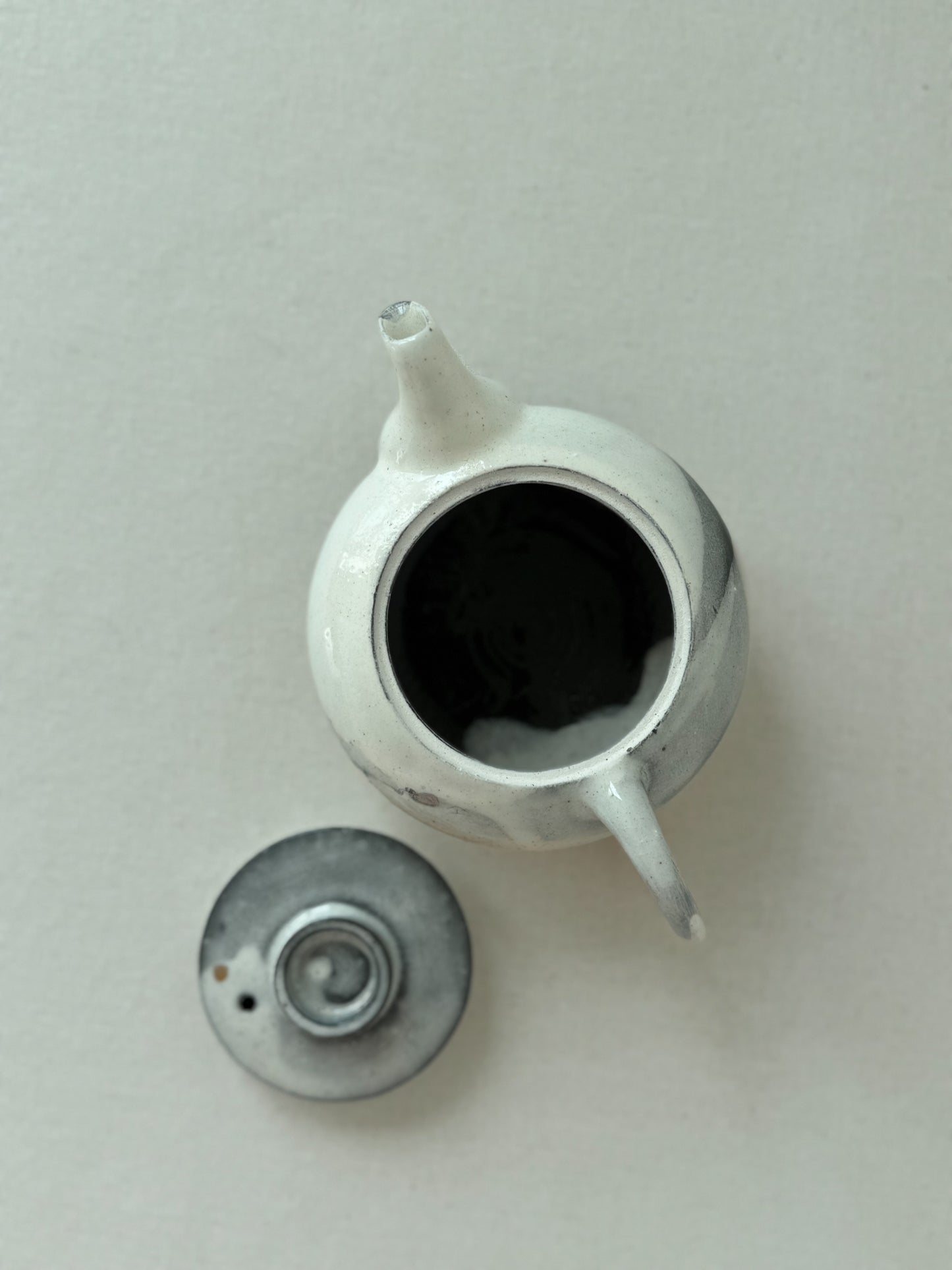 Mist Veil – Black Slip Glazed Teapot