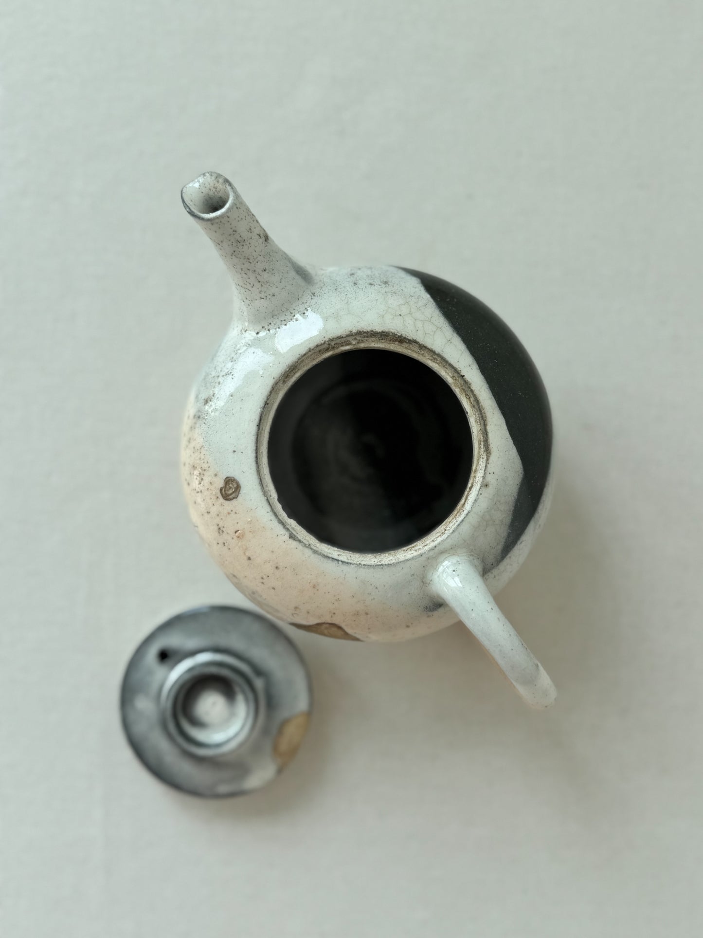 Apricot Rain – Black Slip Glazed Teapot