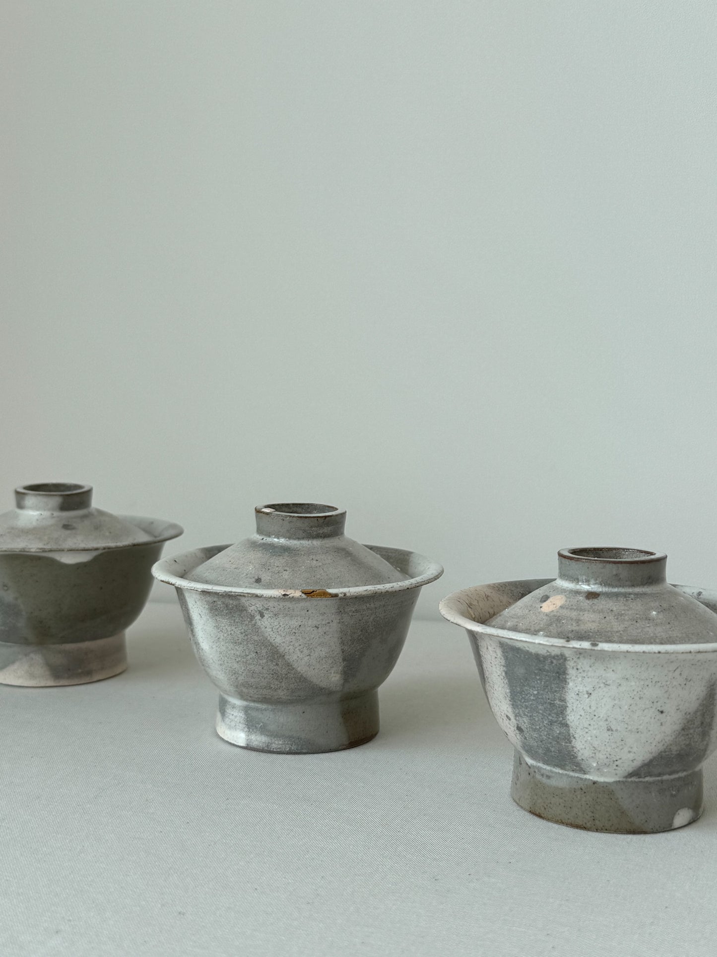 Buncheong Gray Gaewan with Gold Accents