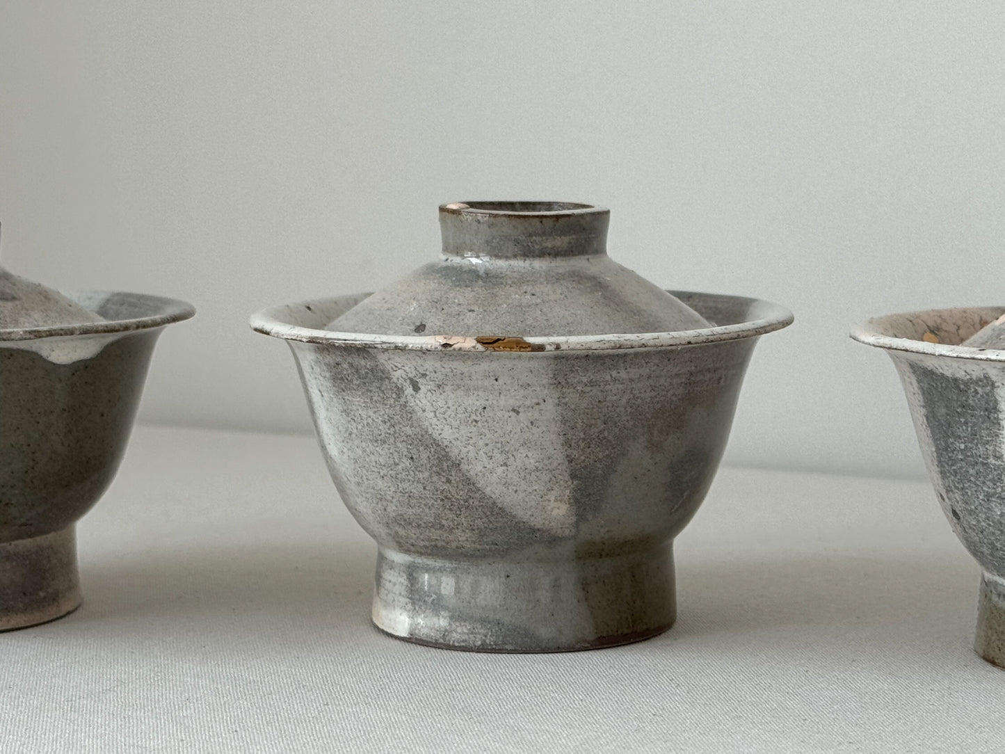 Buncheong Gray Gaewan with Gold Accents