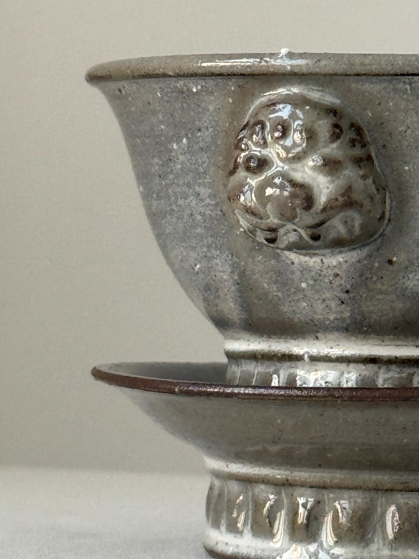 Black Clay Haetae Twin-Head Tea Cup