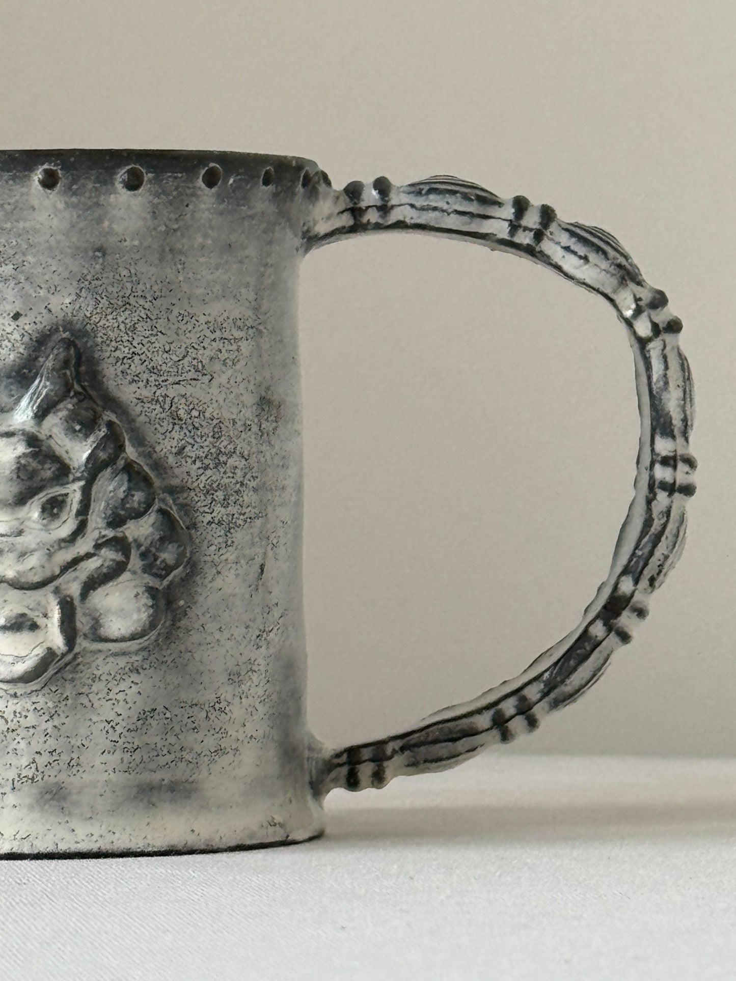 Black Clay Dragon Handle Mug