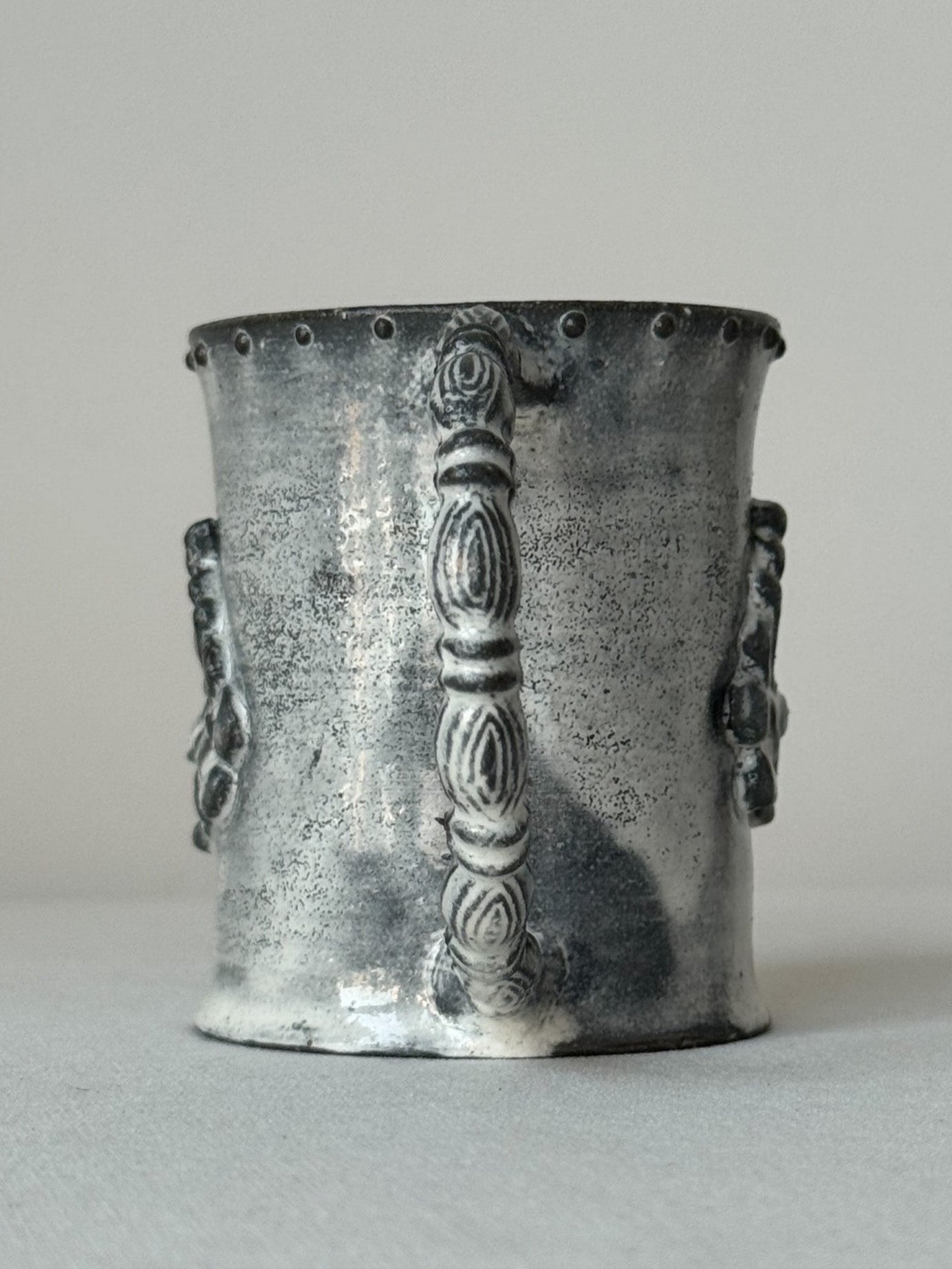 Black Clay Dragon Handle Mug