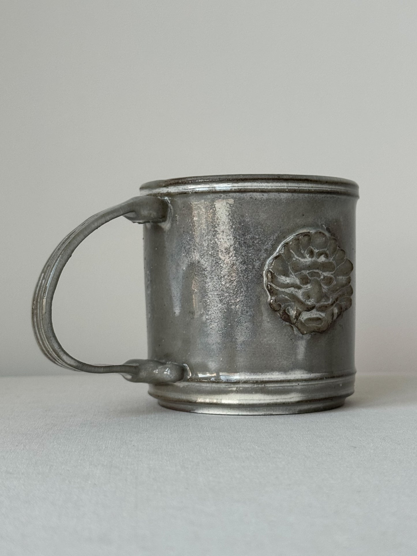 Black Clay Haetae Handle Mug