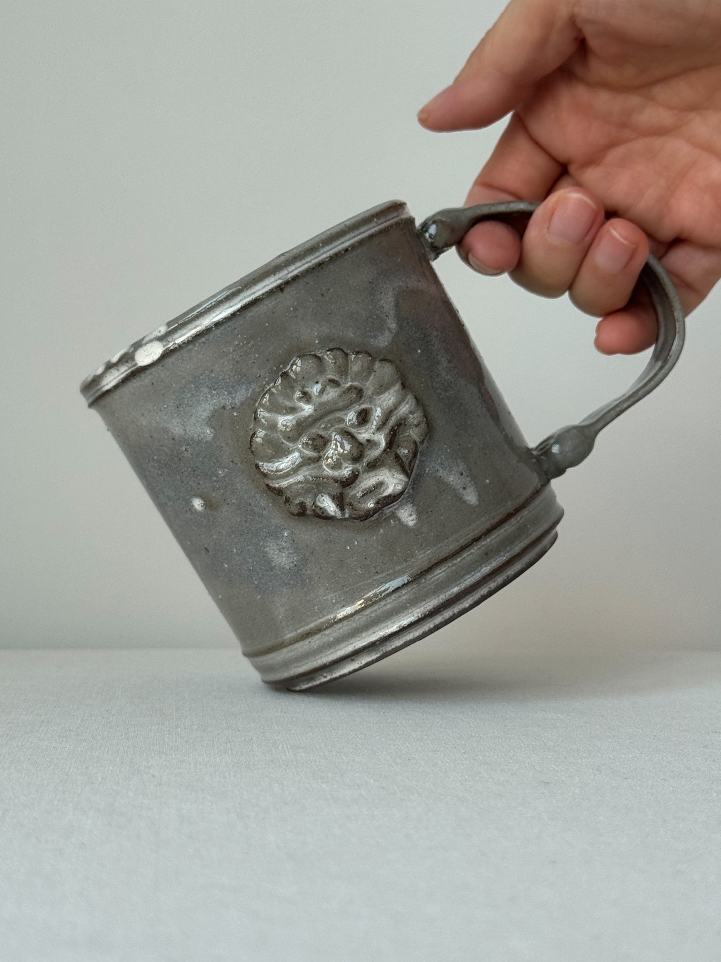 Black Clay Haetae Handle Mug