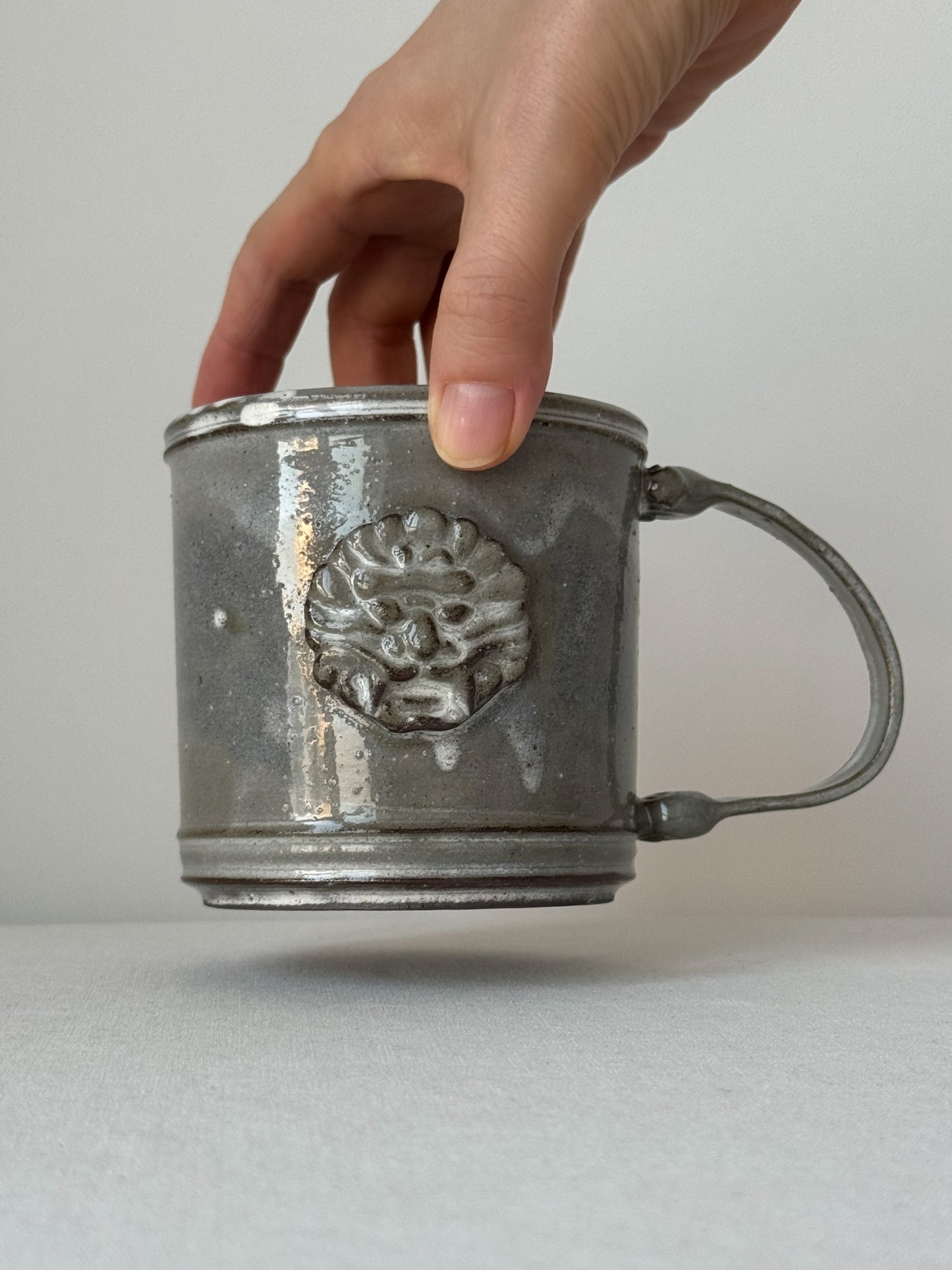 Black Clay Haetae Handle Mug