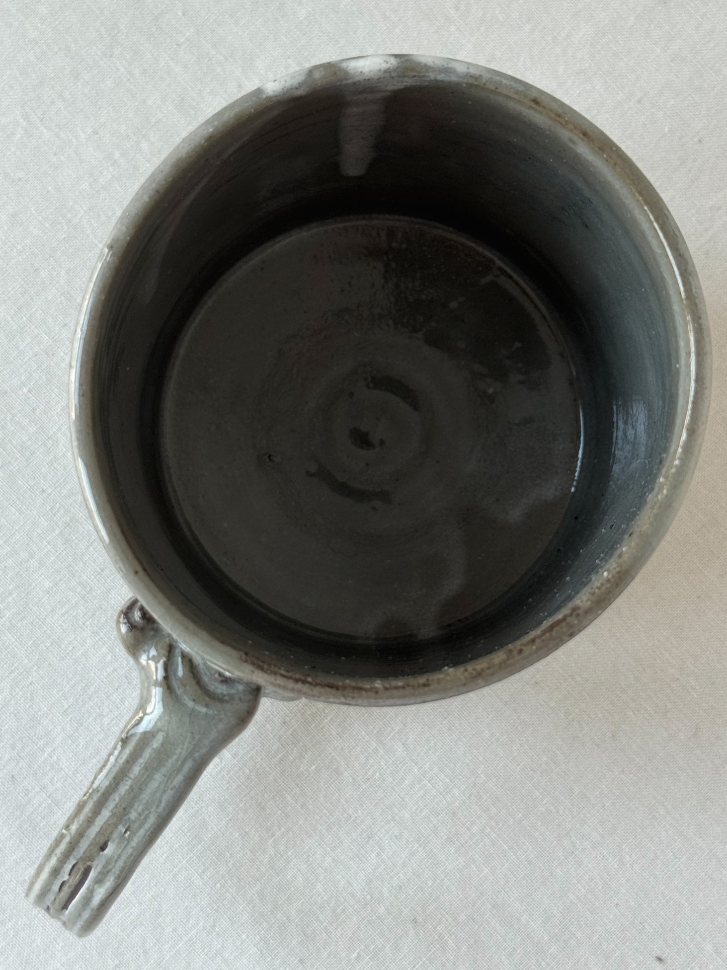 Black Clay Haetae Handle Mug