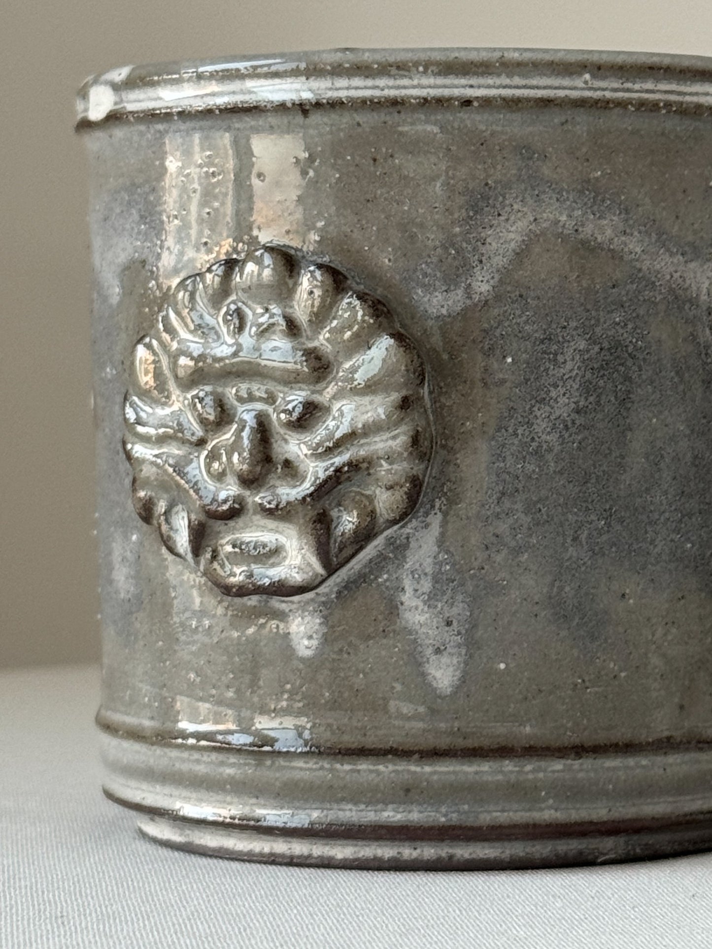 Black Clay Haetae Handle Mug