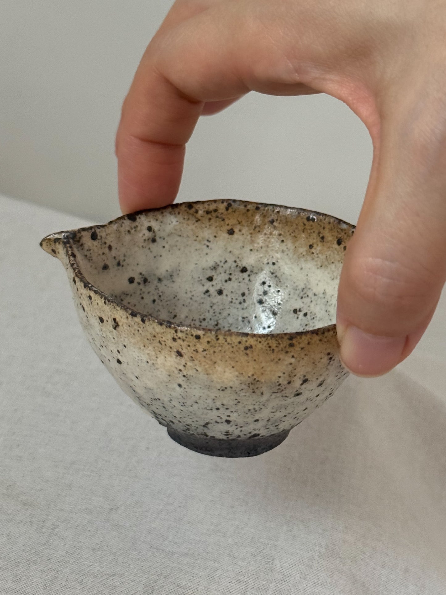 Quiet Strength in Clay-Buncheong Sookwoo and Saucer Set