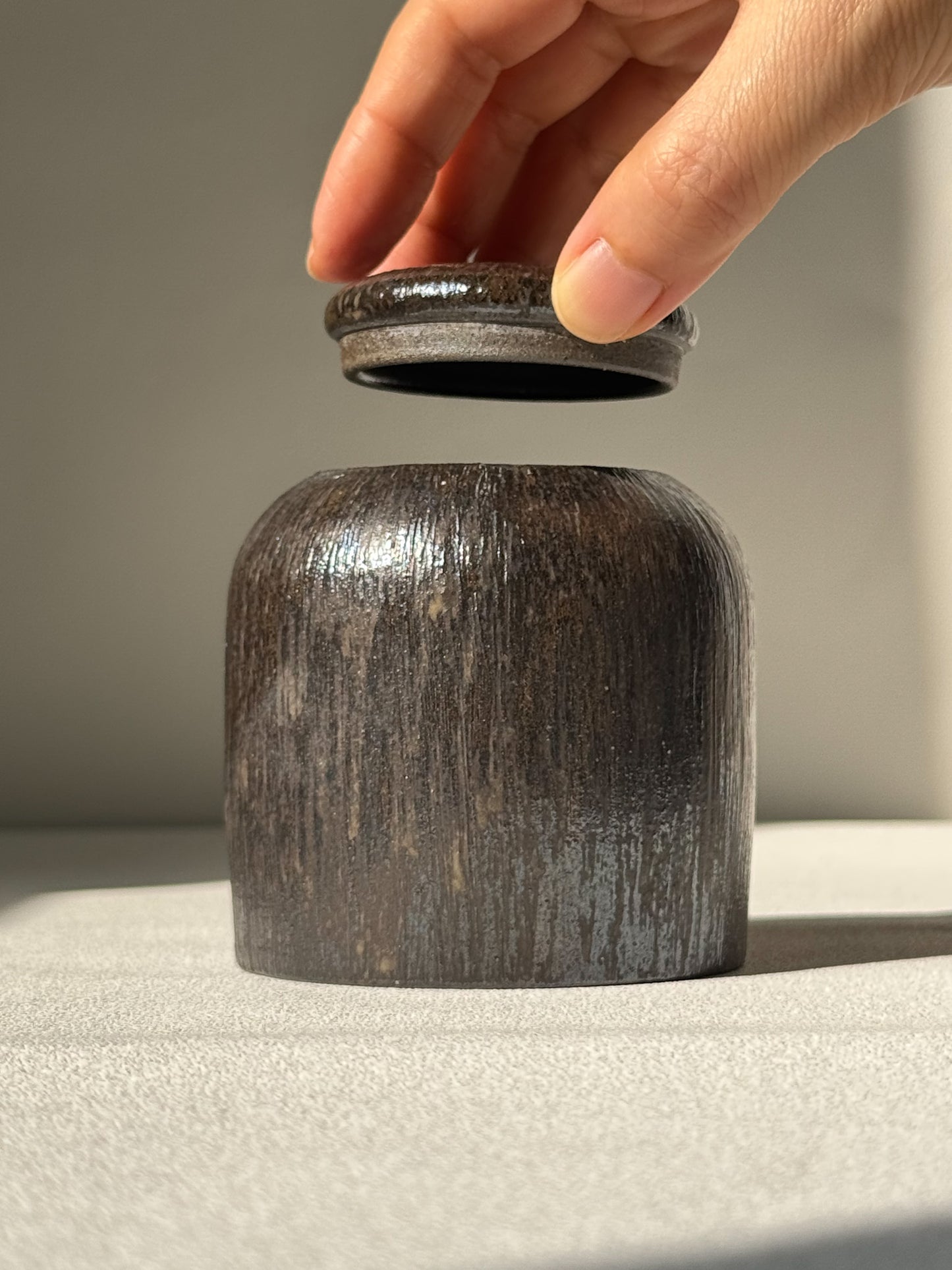 Starlit Rain Onggi Tea Caddy