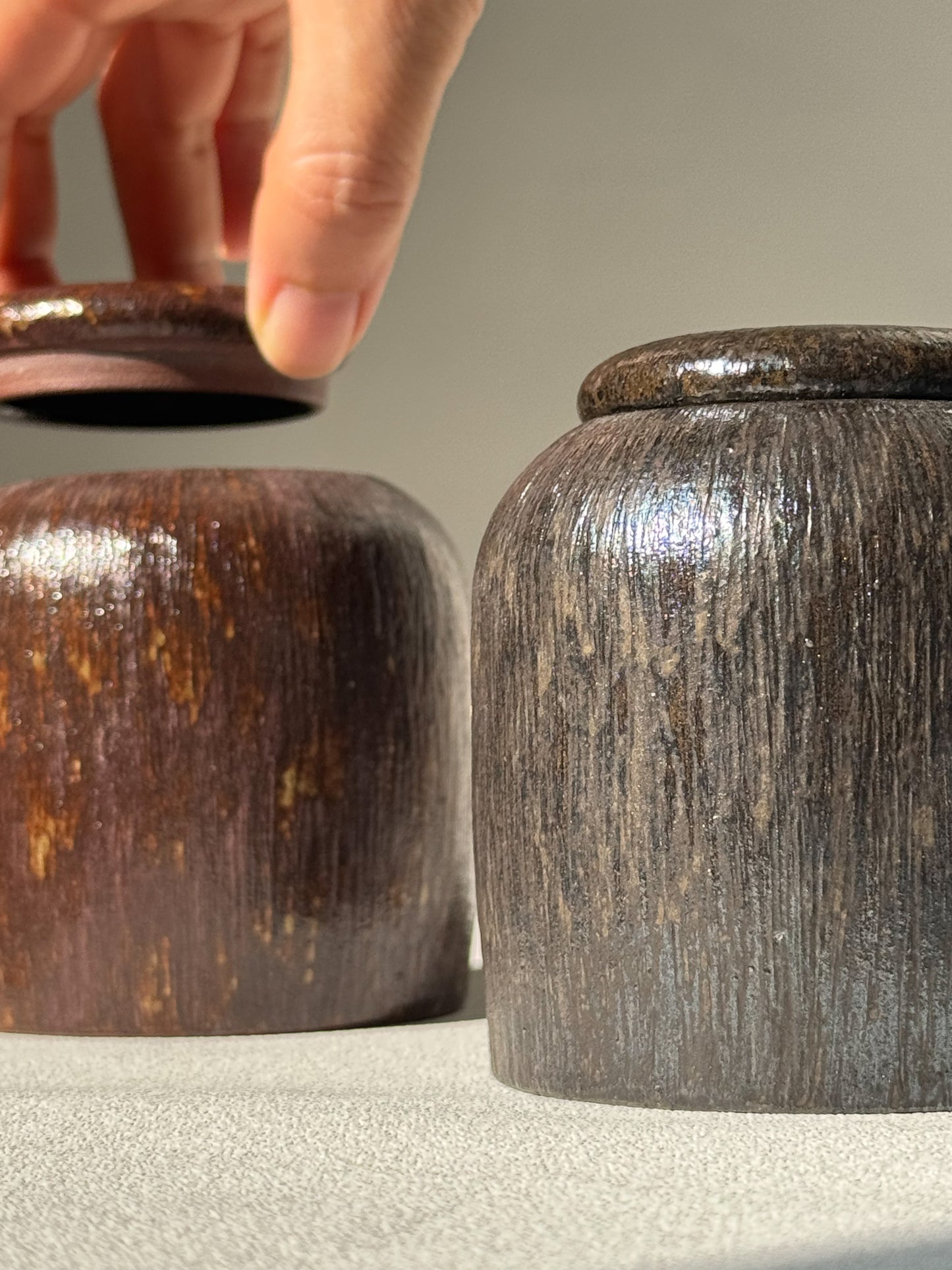 Starlit Rain Onggi Tea Caddy