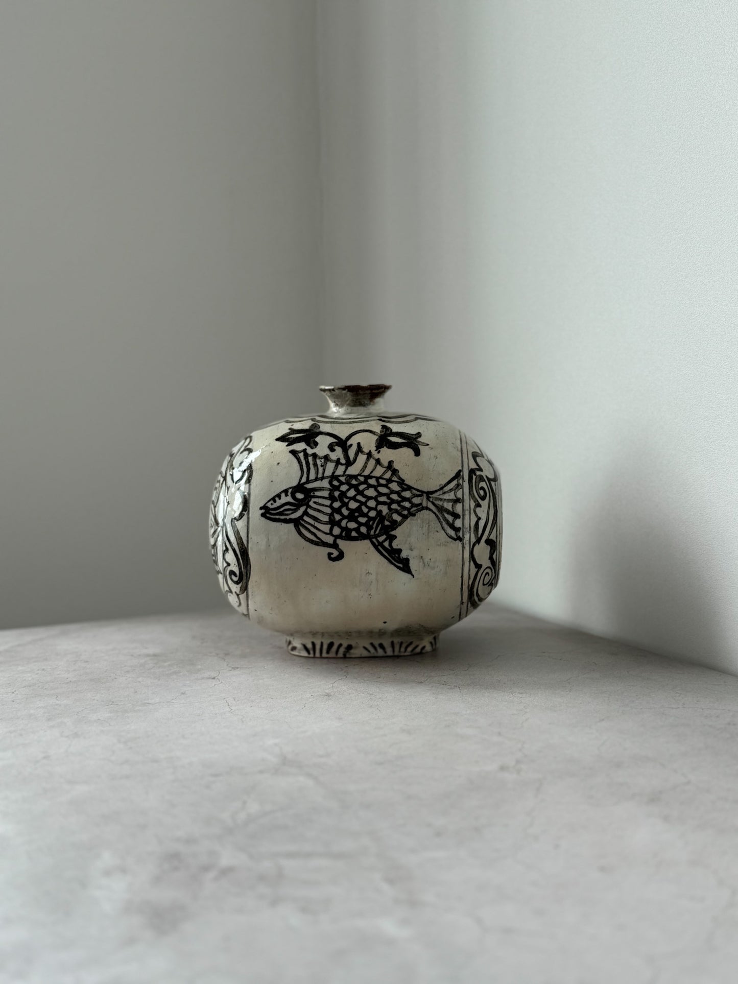 Joseon Buncheong Janggun Bottle - Fish
