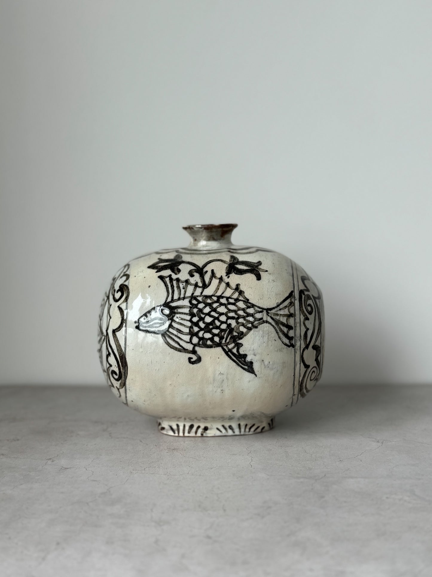 Joseon Buncheong Janggun Bottle - Fish