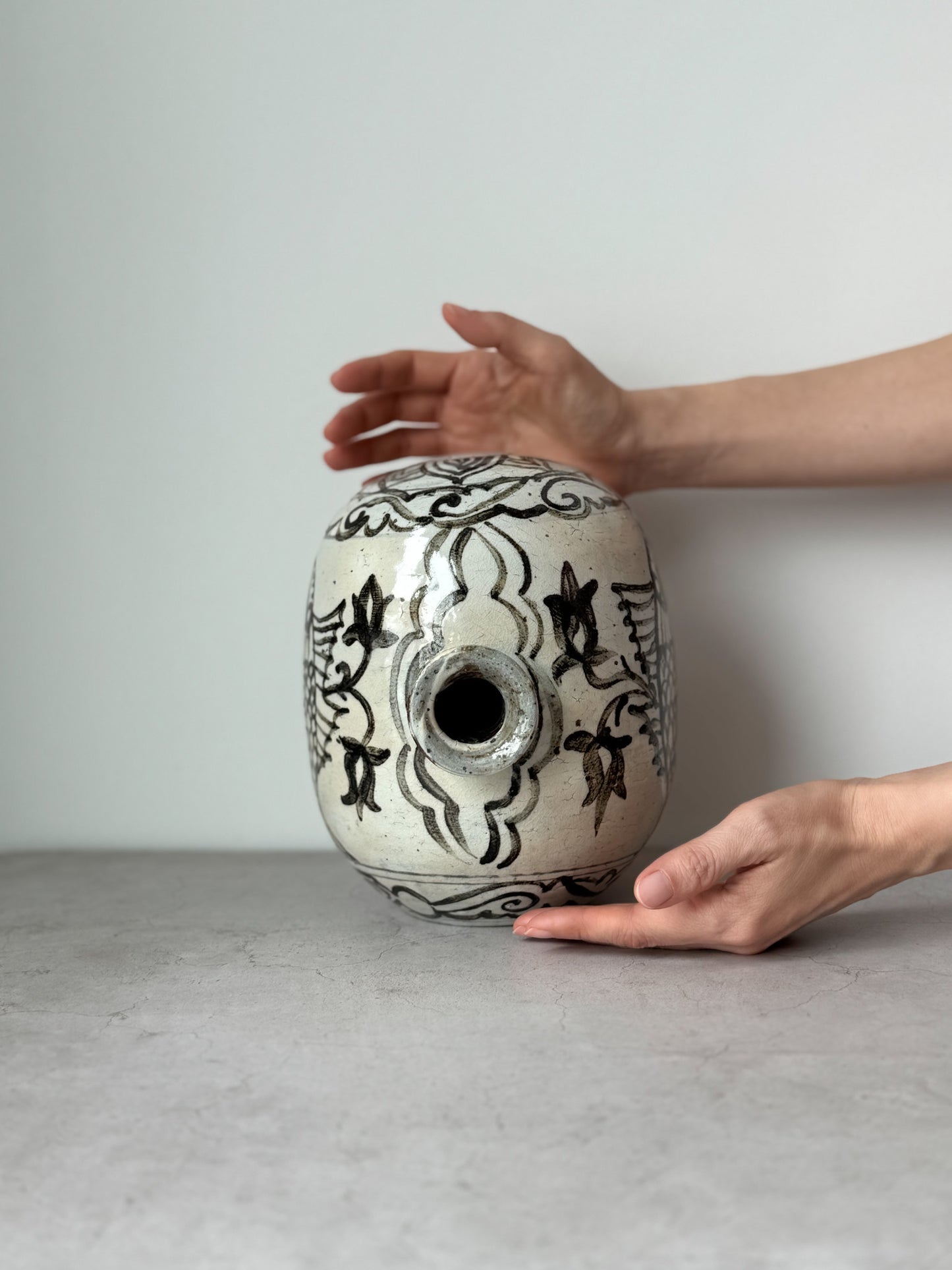 Joseon Buncheong Janggun Bottle - Fish