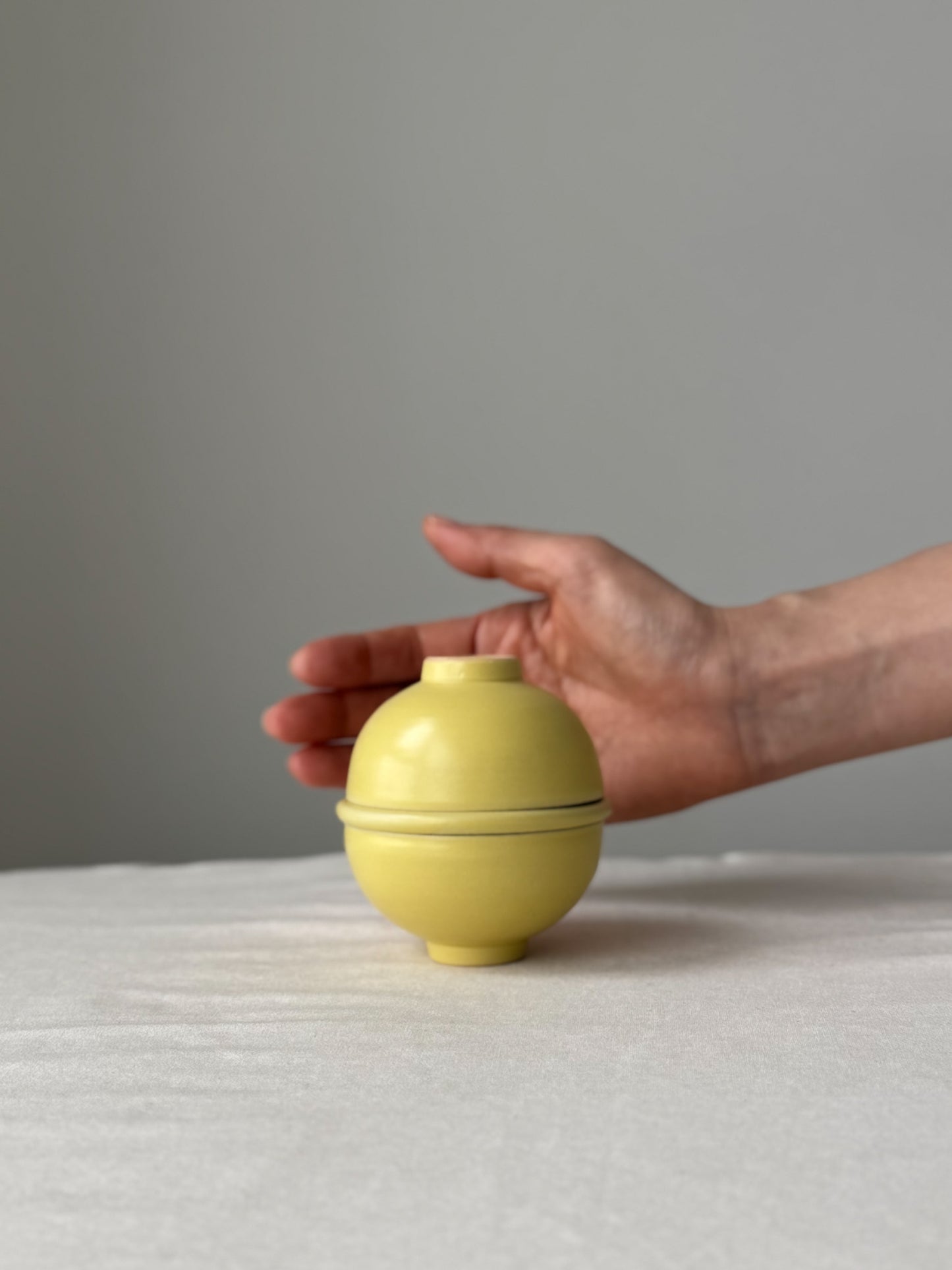 Moon Jar Teacup Set - Butter Yellow