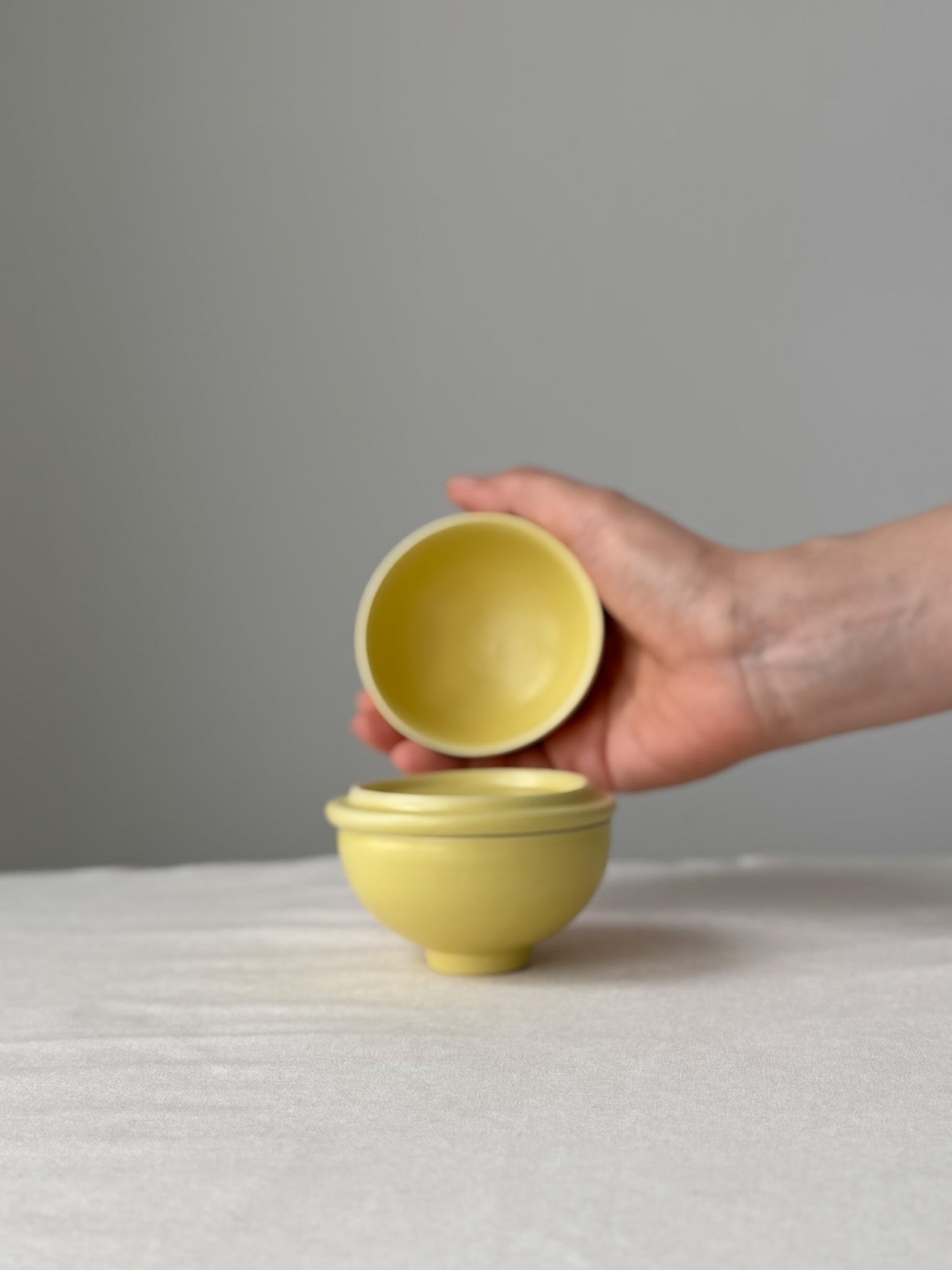 Moon Jar Teacup Set - Butter Yellow