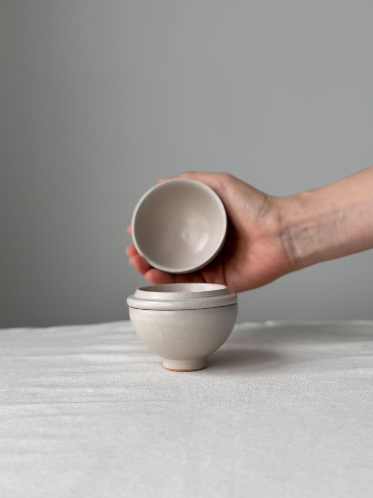 Moon Jar Teacup Set -Ivory