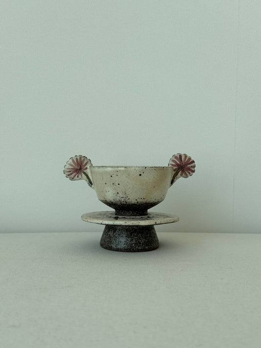 Buncheong Yang-i Teacup Set - Flower IV