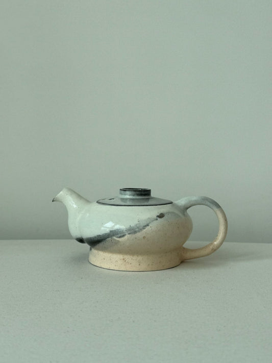 Mist Veil – Black Slip Glazed Teapot
