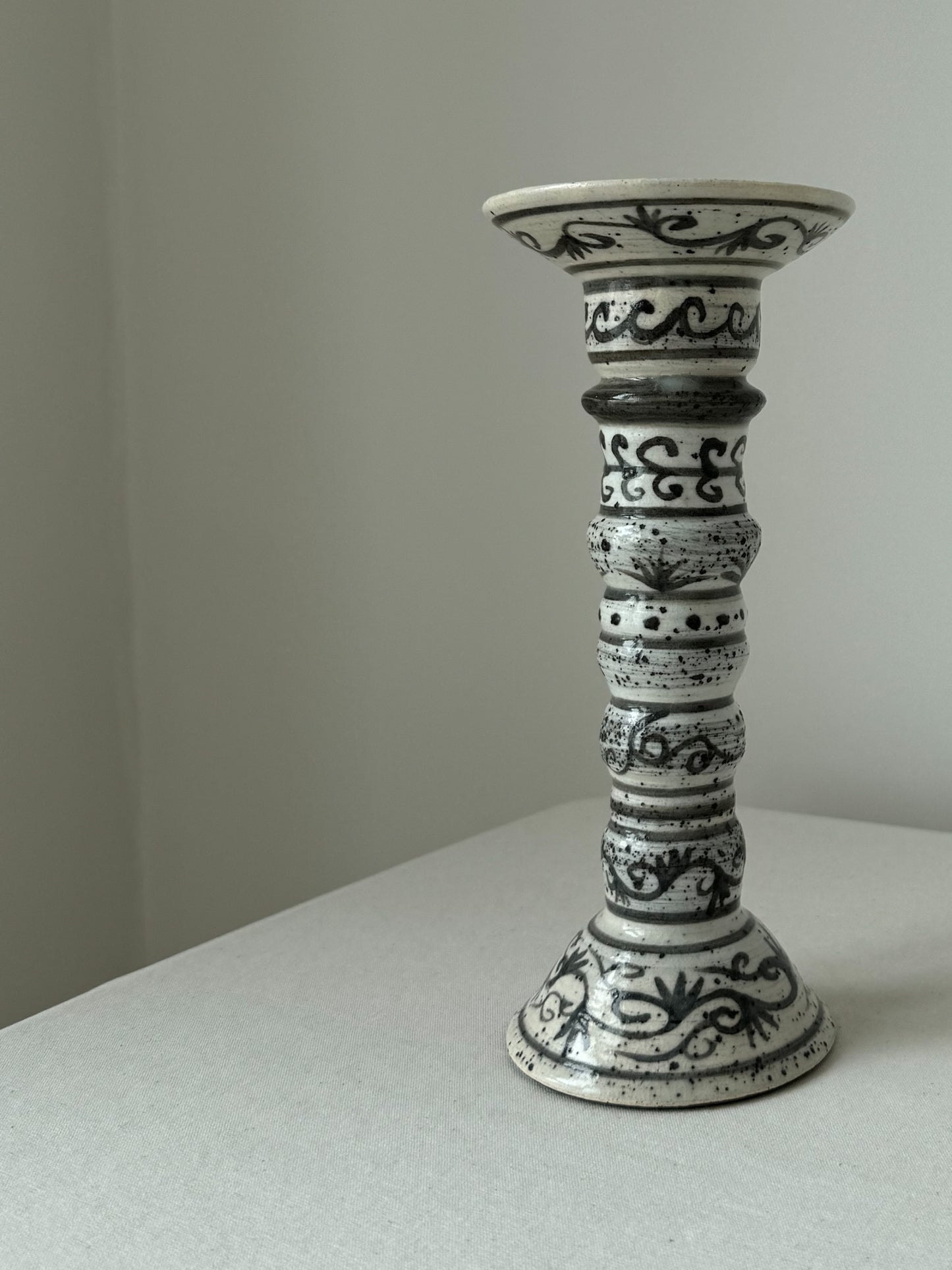 Buncheong Vine Candlestick