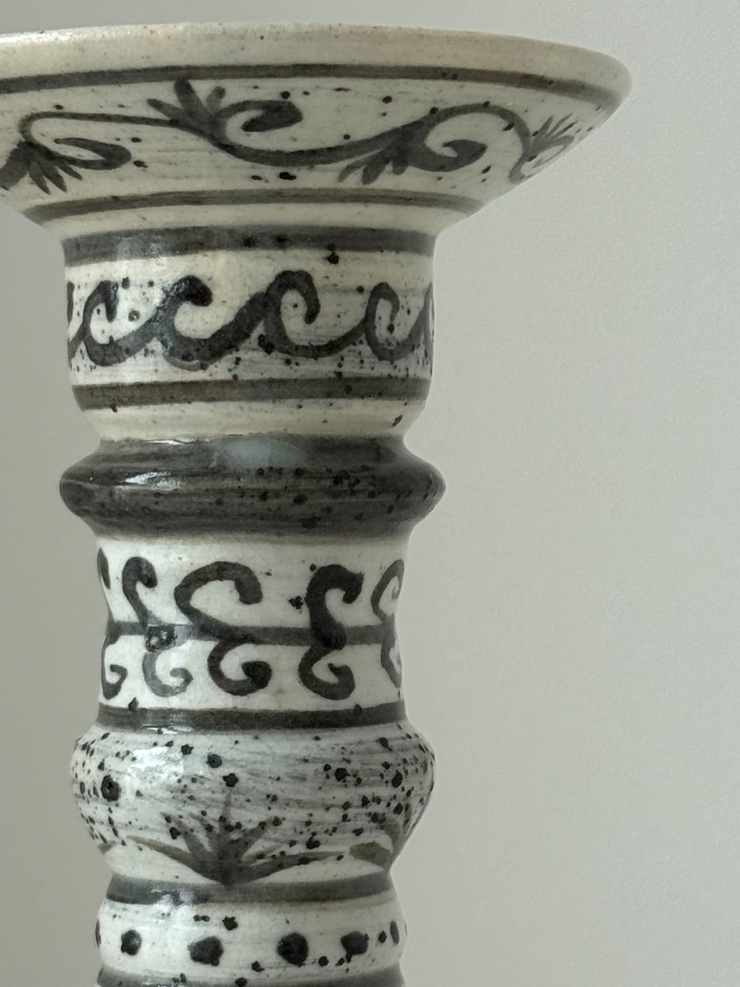 Buncheong Vine Candlestick