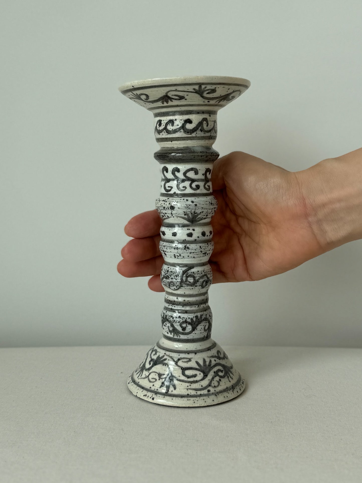 Buncheong Vine Candlestick